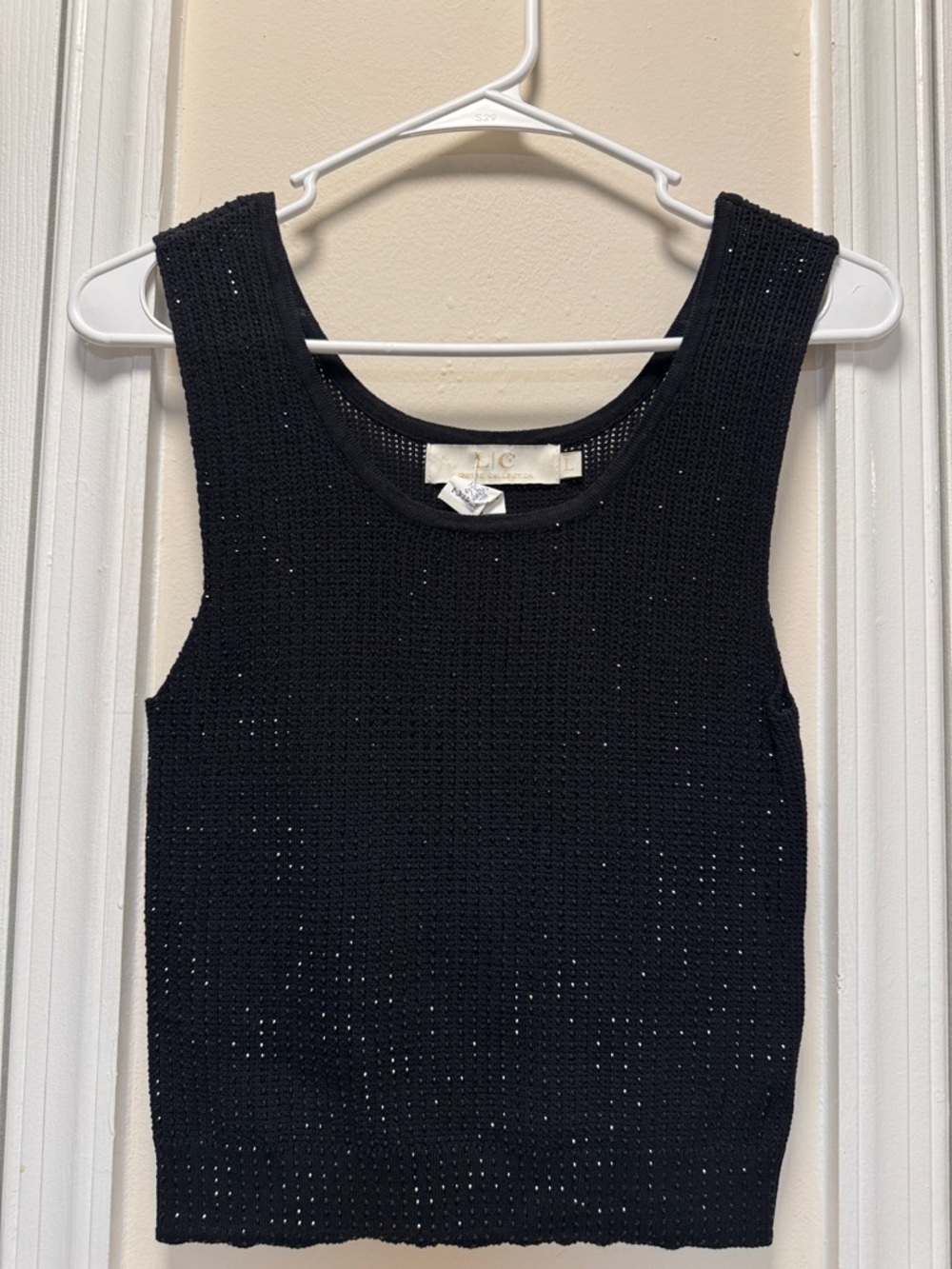 Black Knit Sleeveless Tank Top